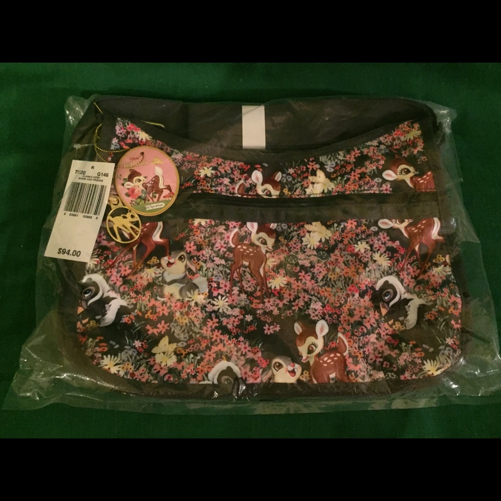 NWT Lesportsac Classic Hobo Bambi and Friends